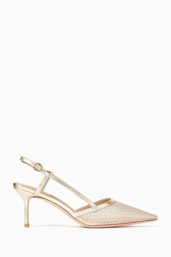 Joel 75 Crystal Slingback Pumps in Mesh