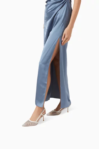 Joel 75 Crystal Slingback Pumps in Mesh
