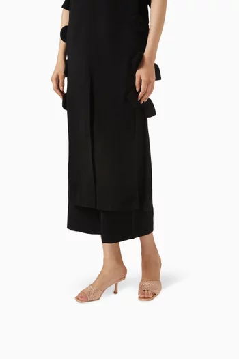 Lesina 70 Mules in Crystal-embellished Satin