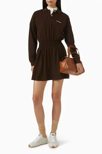 Logo Polo Dress in Cotton