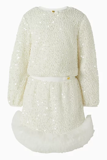 Janice Boucle Sequin Skirt