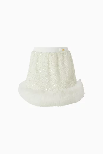 Janice Boucle Sequin Skirt