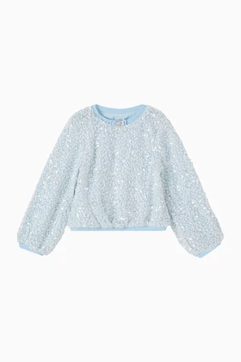Cedar Boucle Blouse in Sequins