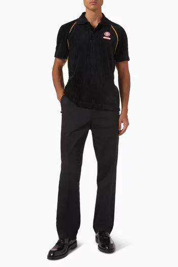 Raglan Polo Shirt in Velour