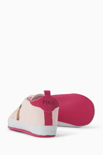 Baby Quilton Bear Sneakers in Faux Leather