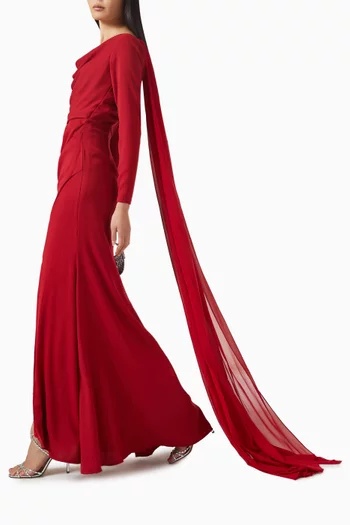 Cowl-neck Maxi Dress