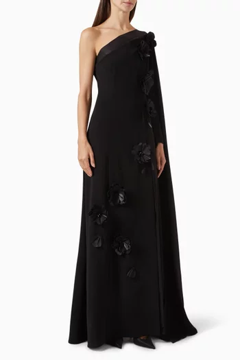 3D Floral-applique Dress