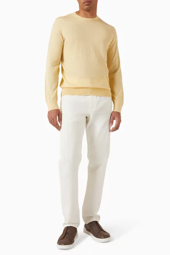 سترة بفتحة رقبة مستديرة كاشيتا بدرجات ألوان مدمجة