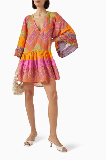 Orsay Tiered Smock Dress in Organic Cotton Voile