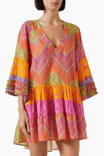 Orsay Tiered Smock Dress in Organic Cotton Voile