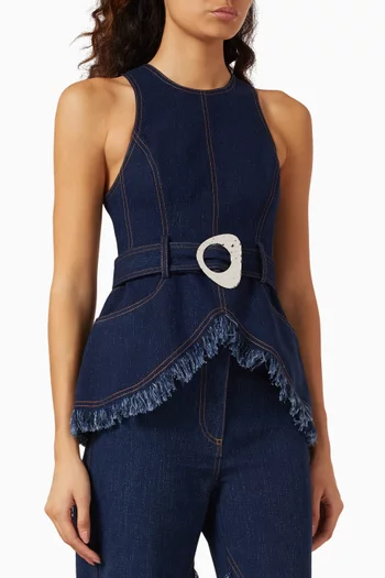Reed Top in Denim