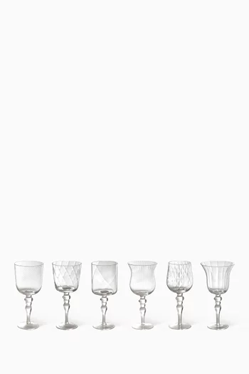 طقم كؤوس ديسيجوال عريضة متنوعة، 6 قطع