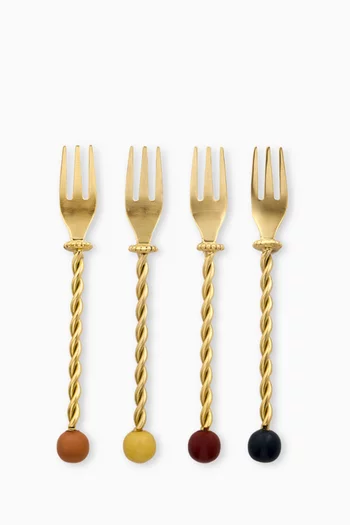 طقم شوك حلويات تورشون، 4 قطع