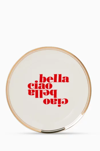 طبق بورفيومو فلوريال بنقشة زهور بورسلين