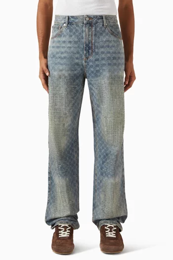 بنطال جينز أمبا دينم بتصميم ممزق