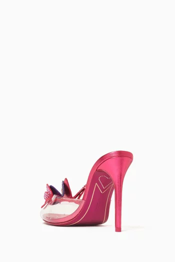 Vanessa 100 Sandals in Plexi & Metallic Leather