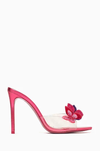 Vanessa 100 Sandals in Plexi & Metallic Leather