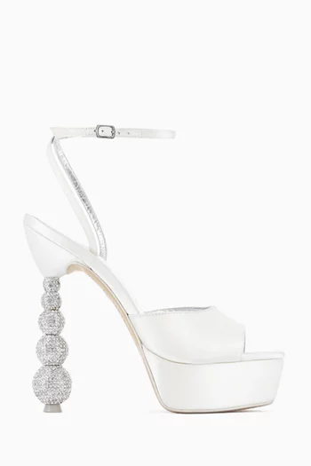 Natalia Platform Sandals in Satin