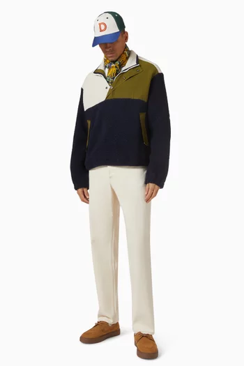 Half-Zip Jacket in Bouclé Wool Fleece