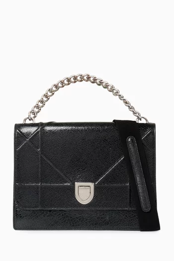 Ceramic Effect Diorama Satchel Bag in Leather