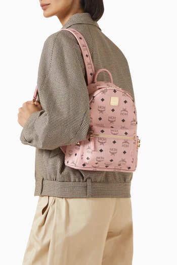 Mini Stark Side Studs Backpack in Visetos