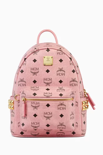 Mini Stark Side Studs Backpack in Visetos