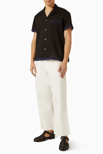 قميص مزين بقلب قطن فوال