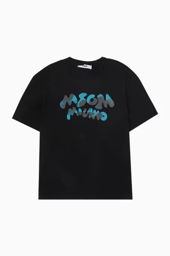Camo Logo-print T-shirt in Cotton Jersey