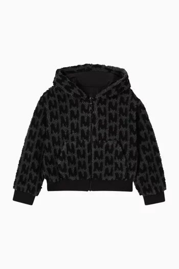 Reversible Zip Teddy Hoodie