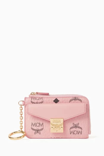 Mini Tracy Zip Card Case in Visetos Canvas