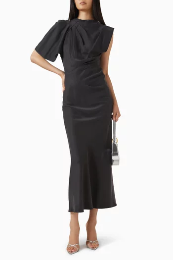 Draped Dress in Silk