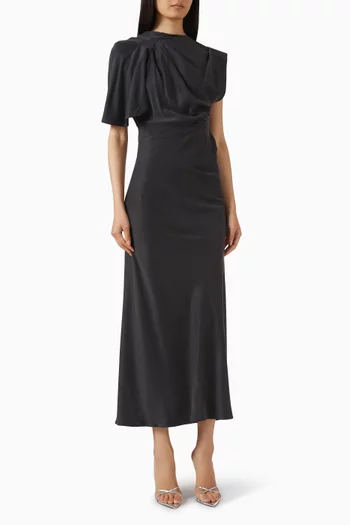 Draped Dress in Silk