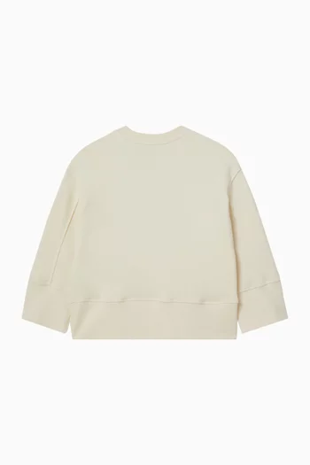 Embellished Logo Sweatshirt in Cotton