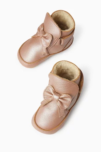 Cubow Booties in Metallic Leather