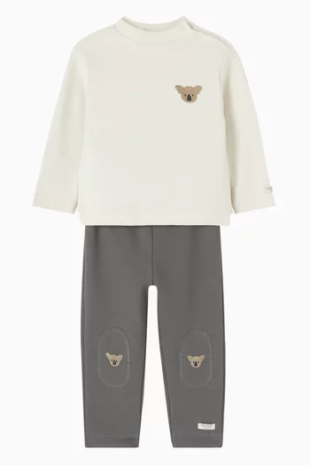 Joek Koala-patch Pants in Organic Cotton