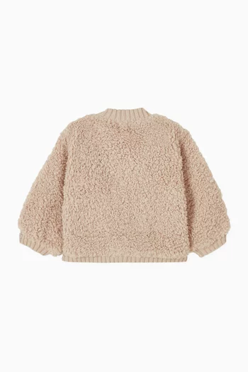 Olaan Cardigan in Soft Teddy Fabric