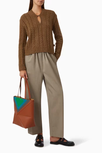 Elastic Logo Pants