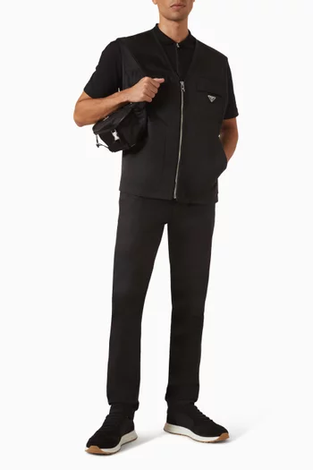 Zip Vest in Re-Nylon