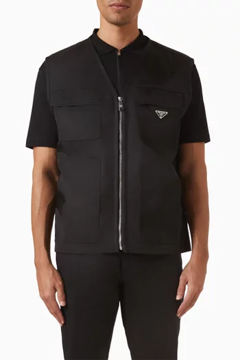 Zip Vest in Re-Nylon