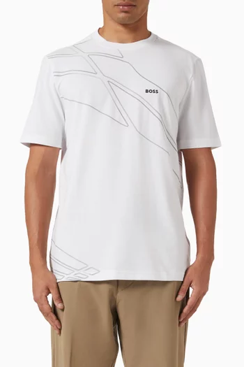 تي شيرت رياضي معالج لامتصاص العرق بيكيه مطاطي