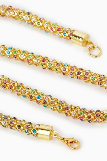1980s Vintage Multi-coloured Swarovski Crystal Necklace