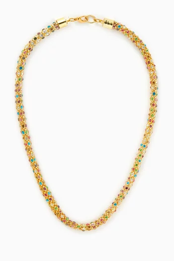 1980s Vintage Multi-coloured Swarovski Crystal Necklace