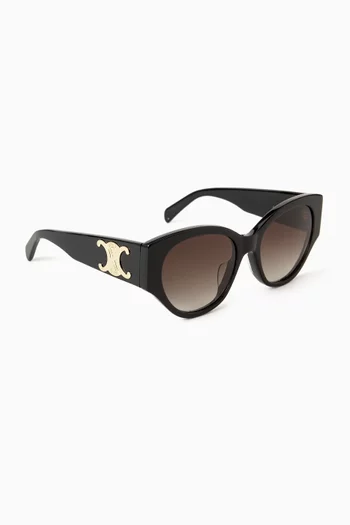 Maxi Triomphe Oval Sunglasses in Acetate