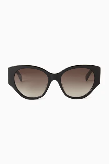 Maxi Triomphe Oval Sunglasses in Acetate