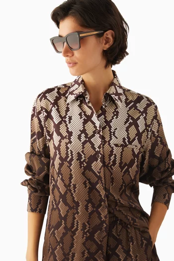 نظارة شمسية بإطار مربع أسيتات حيوي