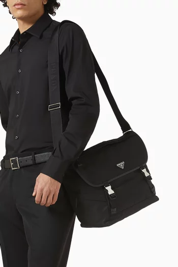 Triangle Logo Shoulder Bag in Re-Nylon