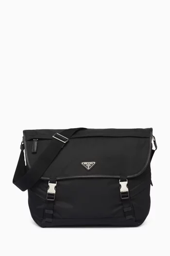 Triangle Logo Shoulder Bag in Re-Nylon