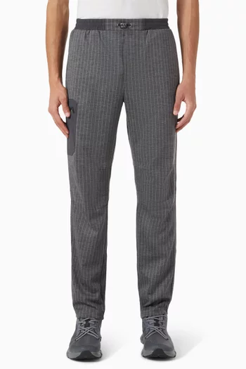 Striped Drawstring Pants in Jersey