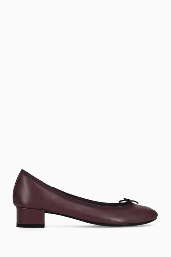 Camille 30 Ballerina Pumps in Leather