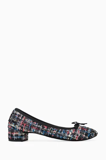 Camille 30 Ballerina Pumps in Tweed